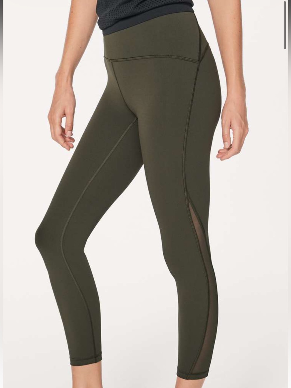 #248 Lululemon Train Times 7/8 Pant 25” Dark Olive Size 6 Luxtreme